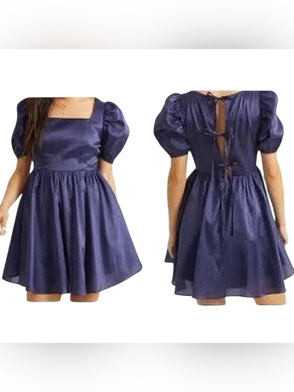 ALTAR’D STATE Puff Sleeve Tie Back Dress